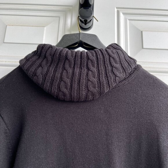 Denim & Co. Long Sleeve Turtleneck Sweater w/ Cable Detail - Picture 5 of 7
